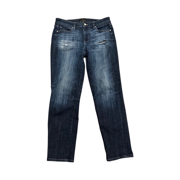 White House Black Market Denim - White House Black Market Mid Rise Girlfriend Jeans Dark Wash Size 6